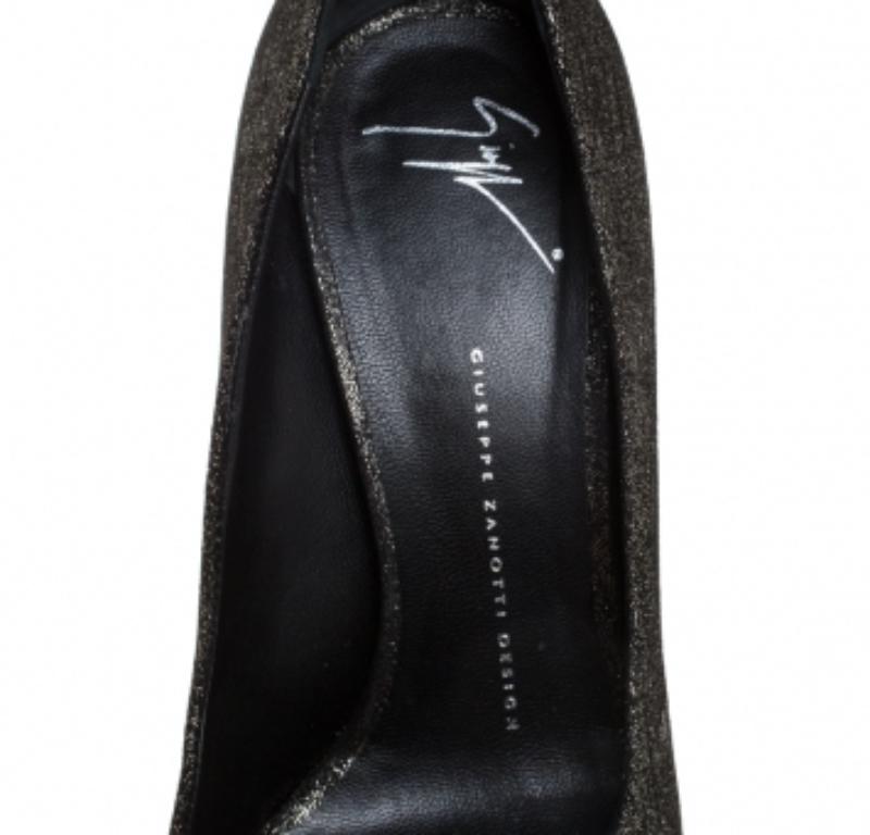 Giuseppe Zanotti Escarpins en tissu pailleté noir/gris Taille 40 Pour femmes en vente