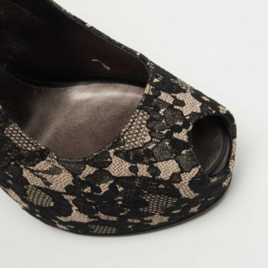 Giuseppe Zanotti, nero/grigio, con piattaforma in pizzo, taglia 38 in vendita 2