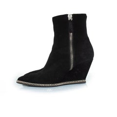 Giuseppe Zanotti, Black Jardin wedge ankle boots