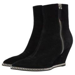 Giuseppe Zanotti, Black Jardin wedge ankle boots