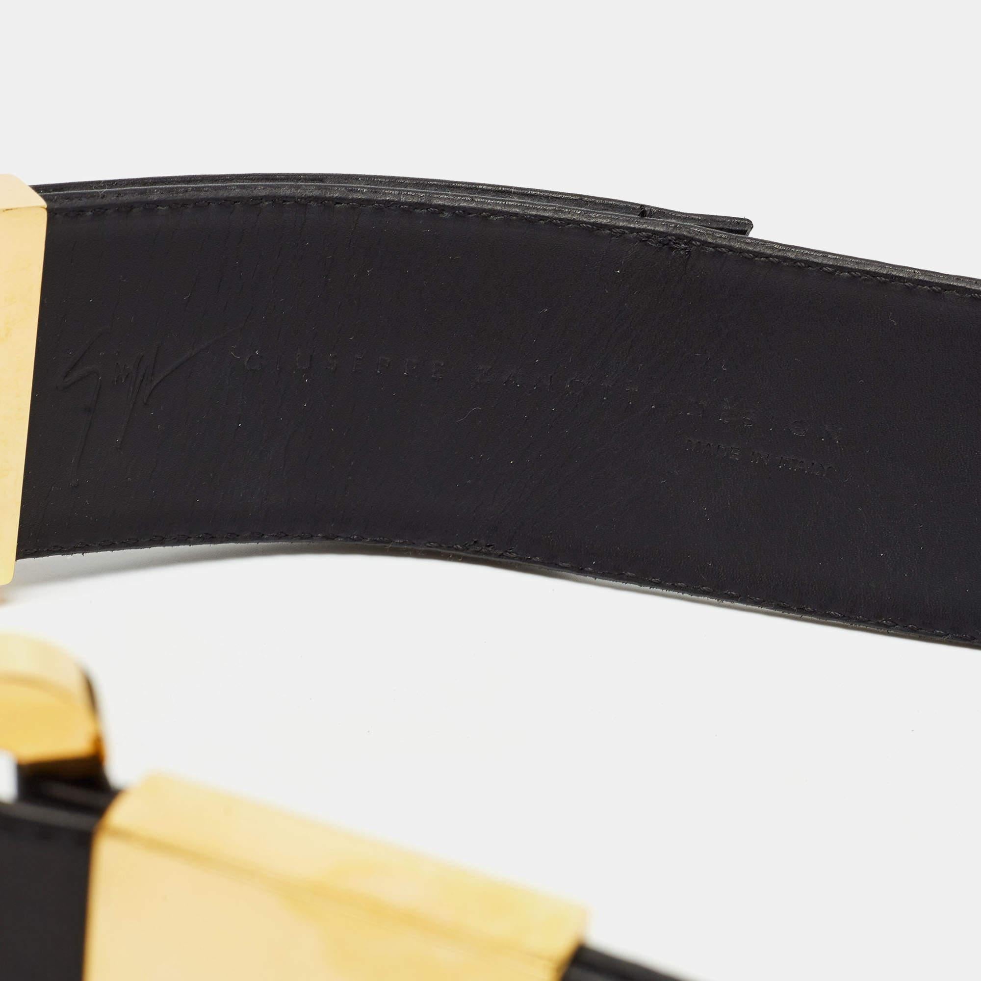 Giuseppe Zanotti Black Leather Body Harness Belt For Sale 3