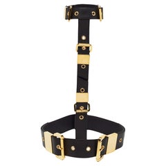 Used Giuseppe Zanotti Black Leather Body Harness Belt