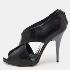 Giuseppe Zanotti bottines croisées en cuir noir Taille 36