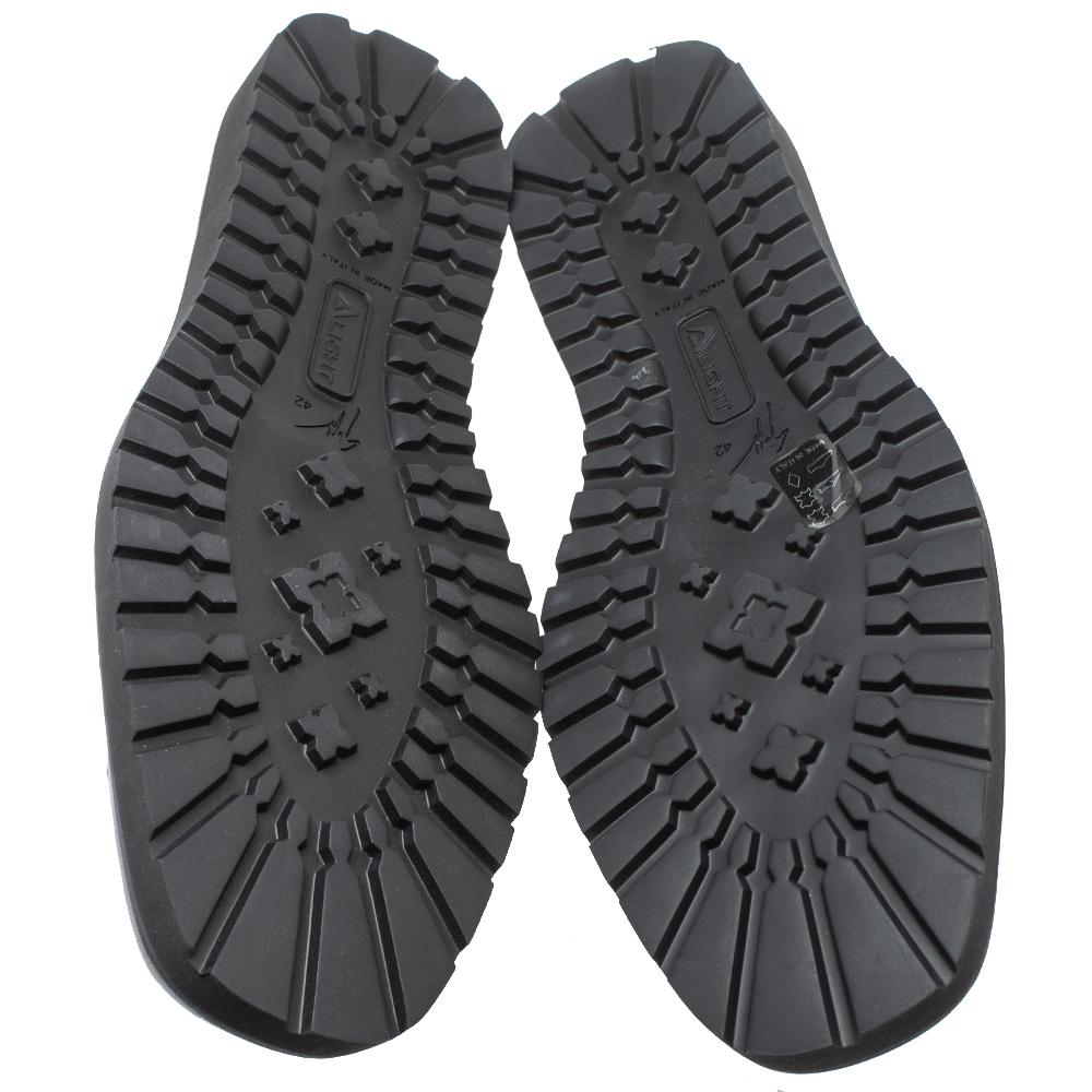 Giuseppe Zanotti Black Leather Crystal Embellished Slip On Loafers Size 42 2