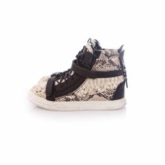 Giuseppe Zanotti, black leather python sneakers