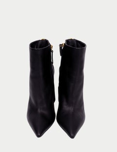 Giuseppe Zanotti Black Leather Shark Tooth Pointed Toe - EU 38