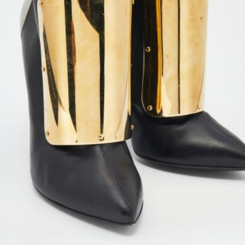 Giuseppe Zanotti bottines en cuir noir avec velcro Taille 38 Pour femmes en vente