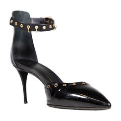 Giuseppe Zanotti Black Patent Eyelet Studded Heels Size IT 41