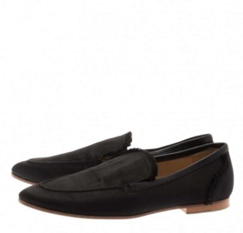 Giuseppe Zanotti Mocassini in raso nero Salmone Taglia 36 in vendita 2