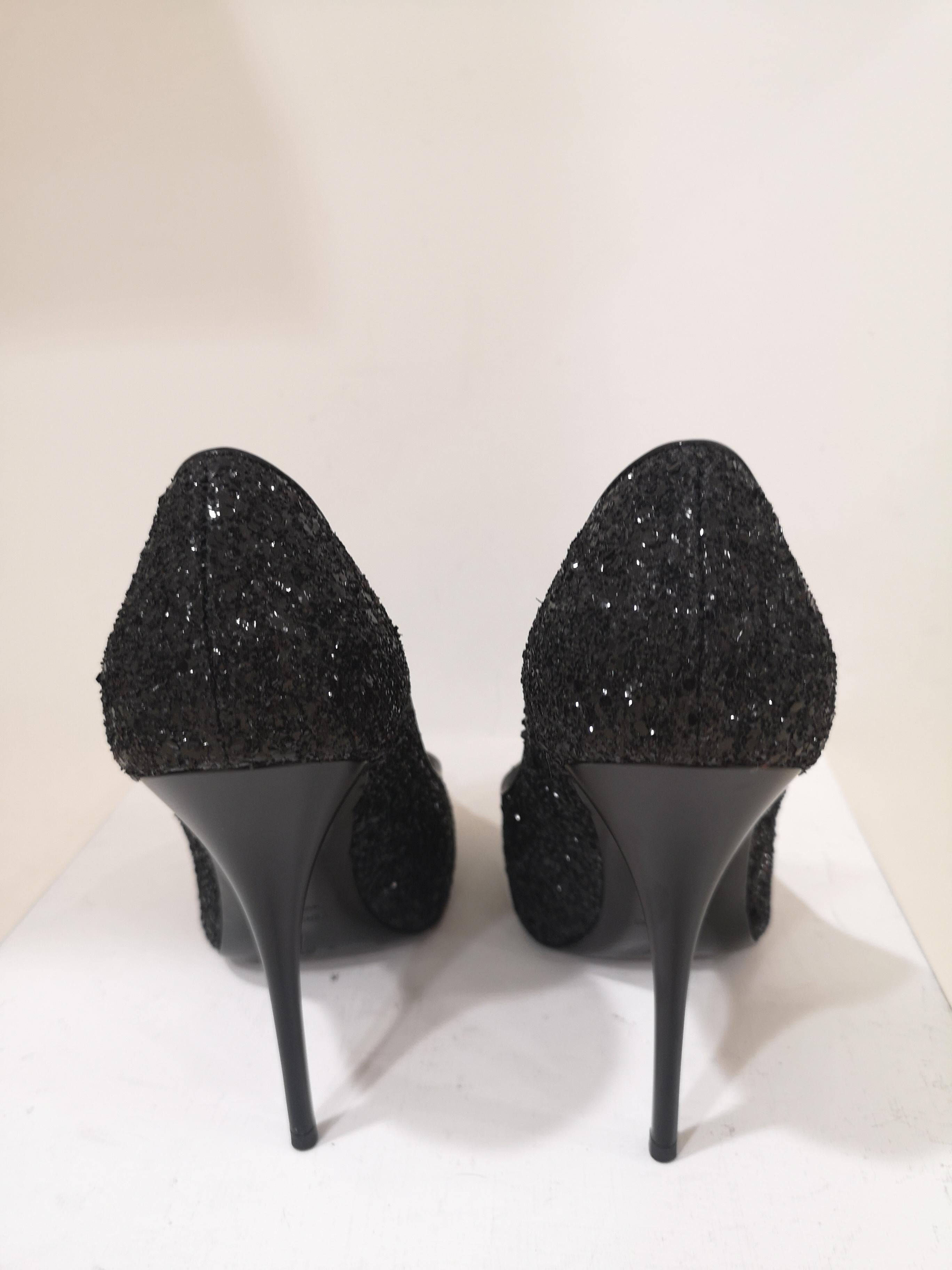 Giuseppe Zanotti Black Silver Glitter Decollete 1