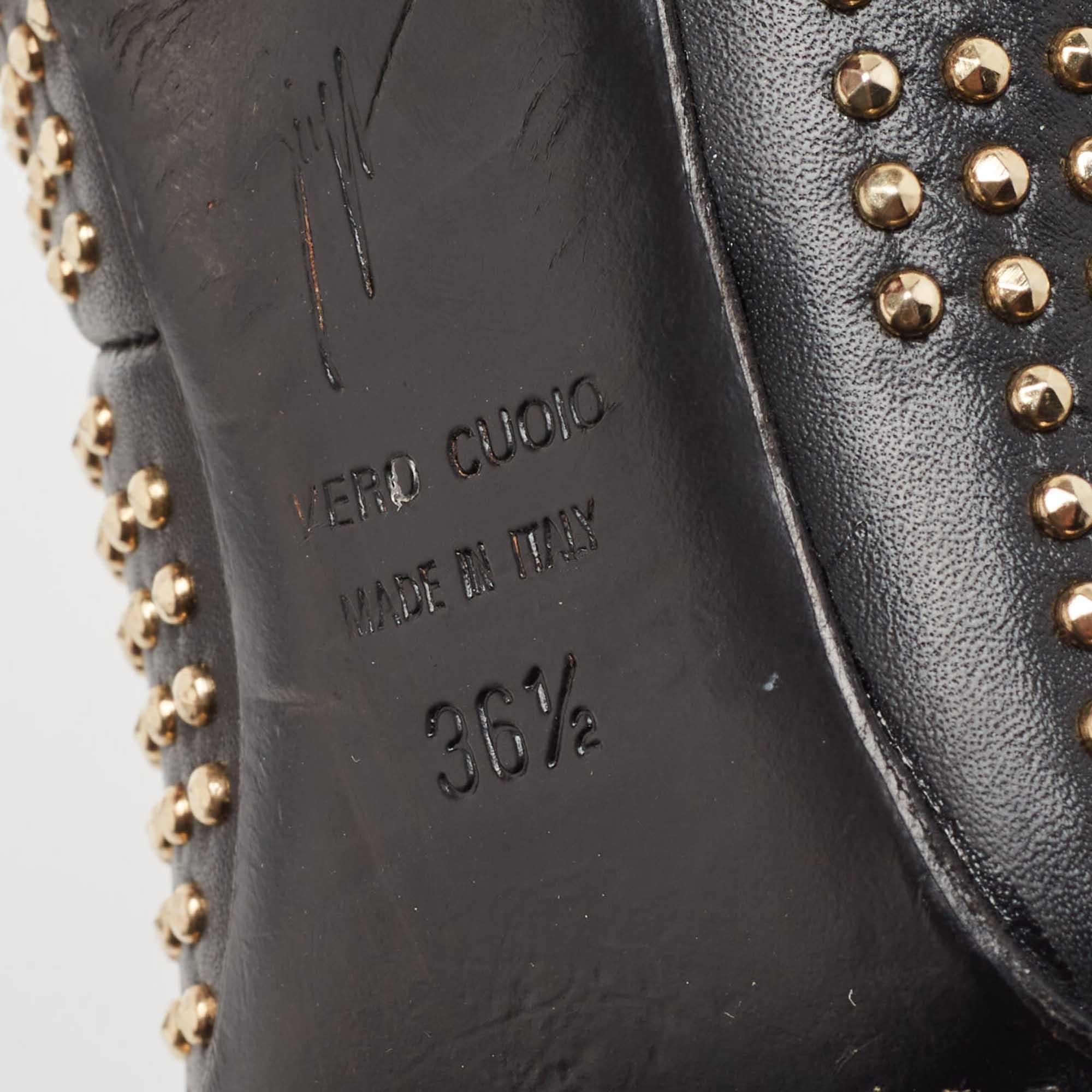 Giuseppe Zanotti escarpins Ester cloutés noirs taille 36,5 en vente 3