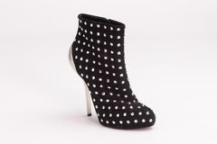 Giuseppe Zanotti Black Suede Crystal Embellished Boots (EU 38)