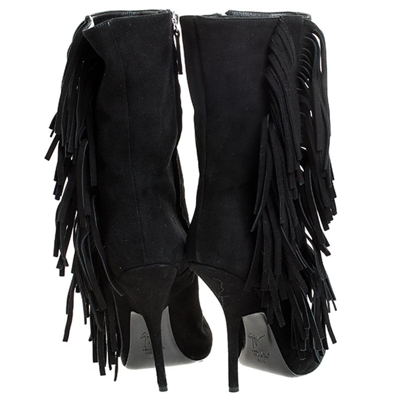 black suede mid calf boots