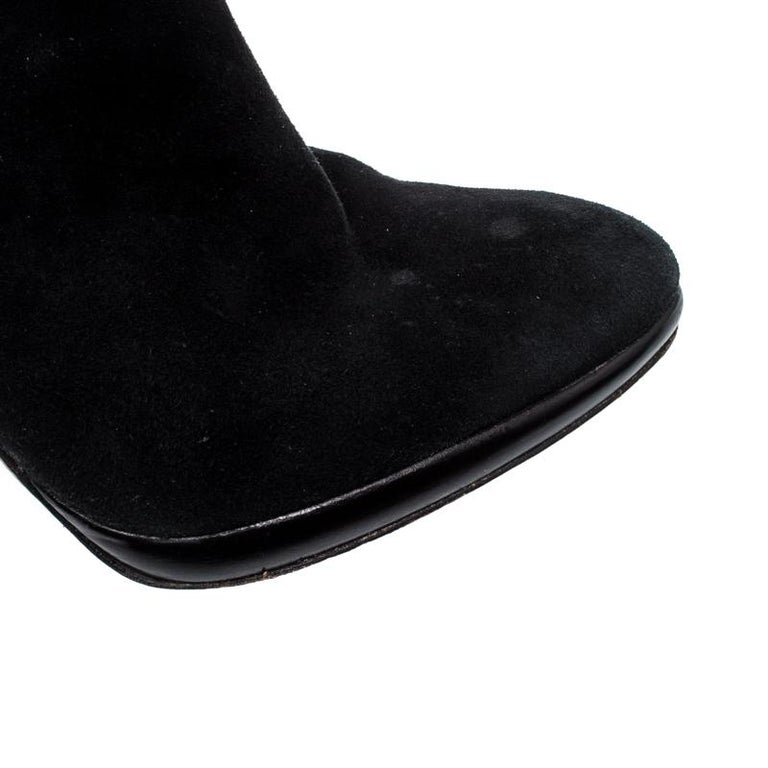Vintage Giuseppe Zanotti Suede Knee High Boots (36)