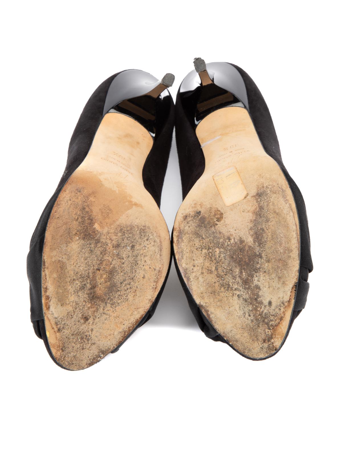 De las mujeres Giuseppe Zanotti Bombas de ante negro con detalle de nudo Talla UK 5.5 en venta