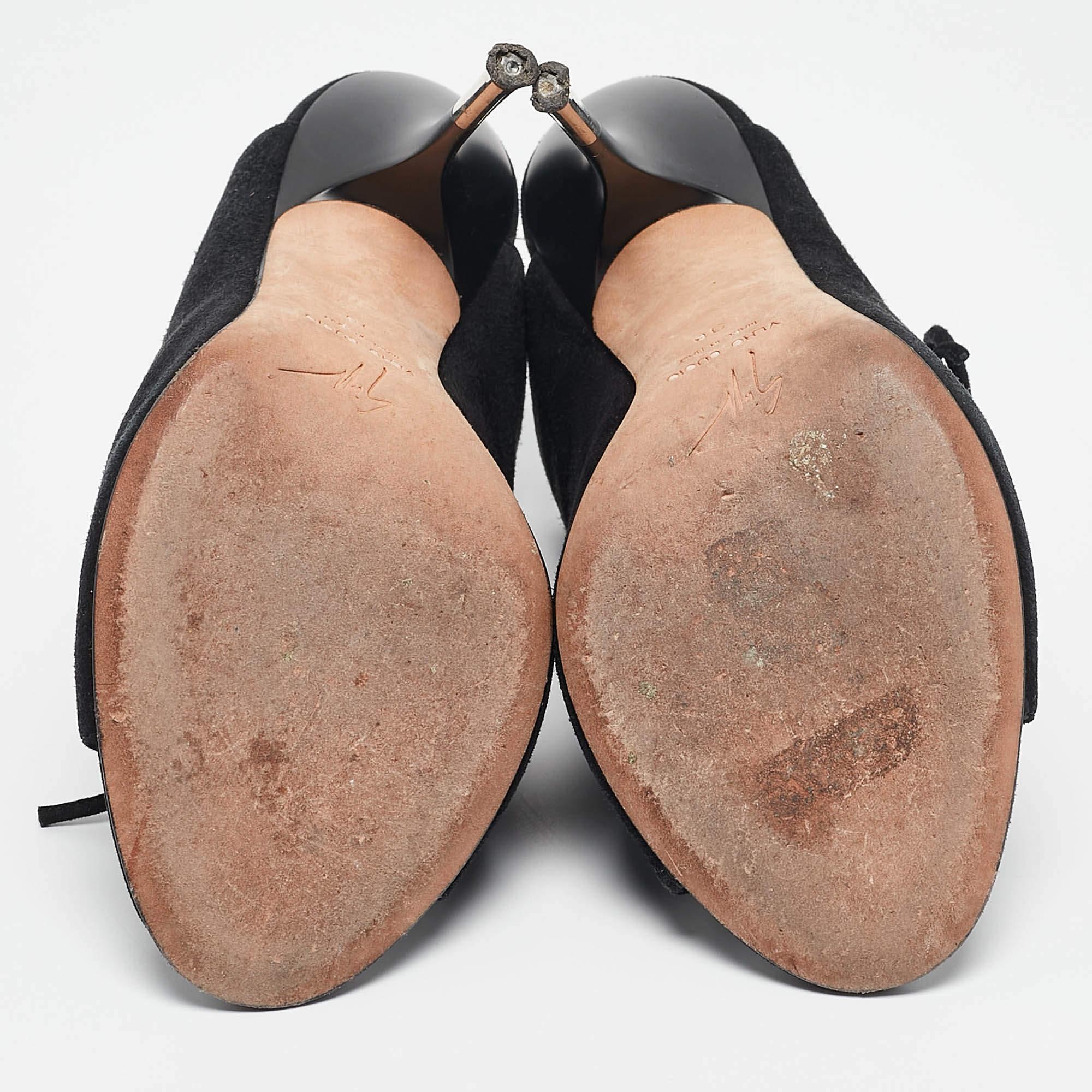 Giuseppe Zanotti Black Suede Mules Size 38 For Sale 2