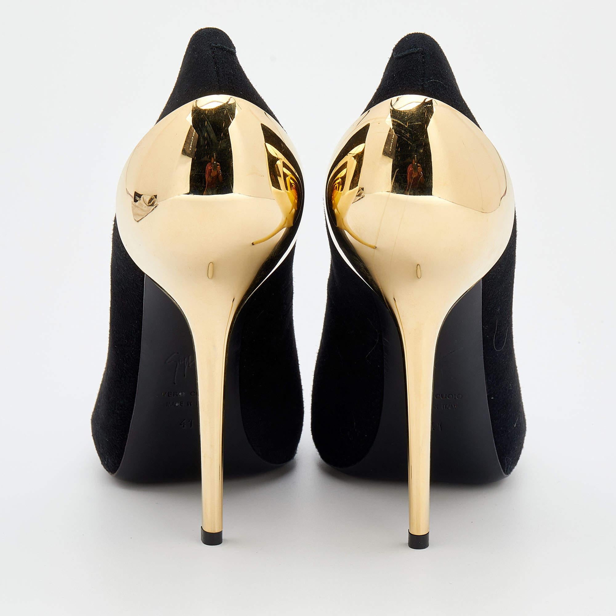 Giuseppe Zanotti Black Suede Platform Pumps Size 41 1