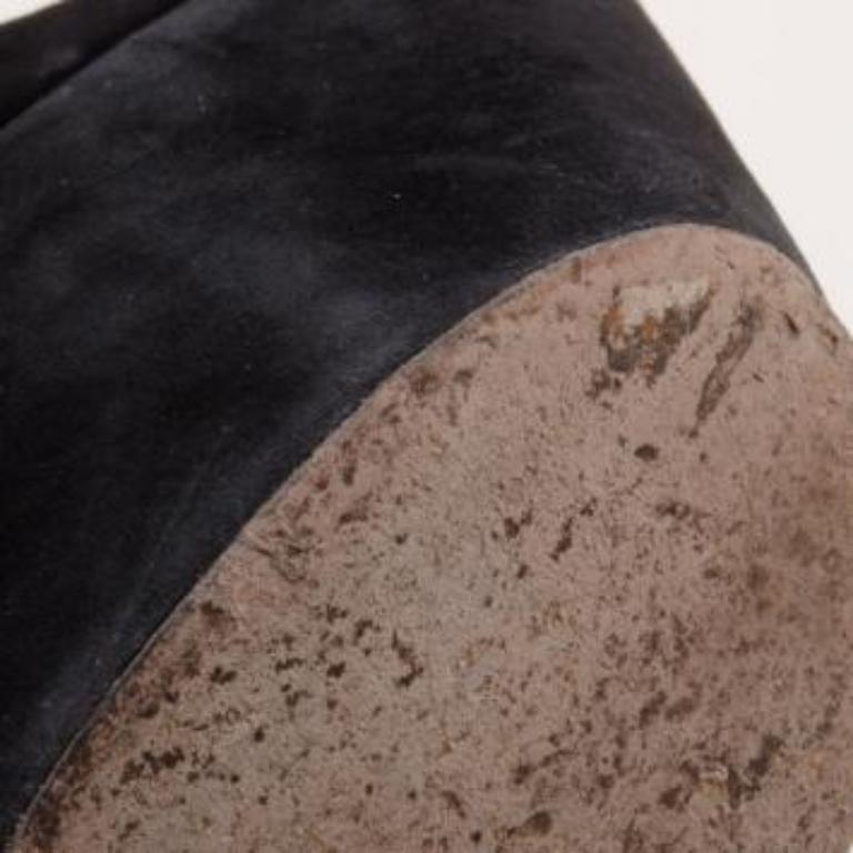 Giuseppe Zanotti Sandales à plateforme en daim noir Taille 41 en vente 6