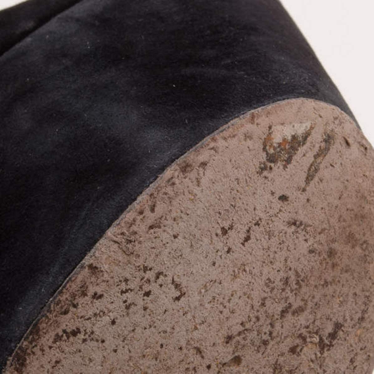 Giuseppe Zanotti Black Suede Platform Sandals Size 41 For Sale 7