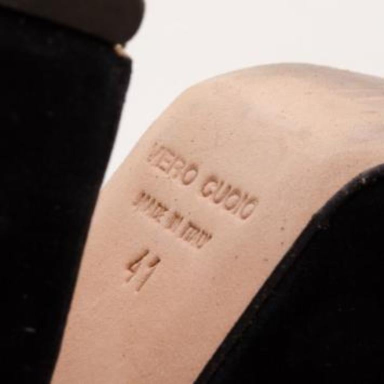 Giuseppe Zanotti Sandales à plateforme en daim noir Taille 41 en vente 3