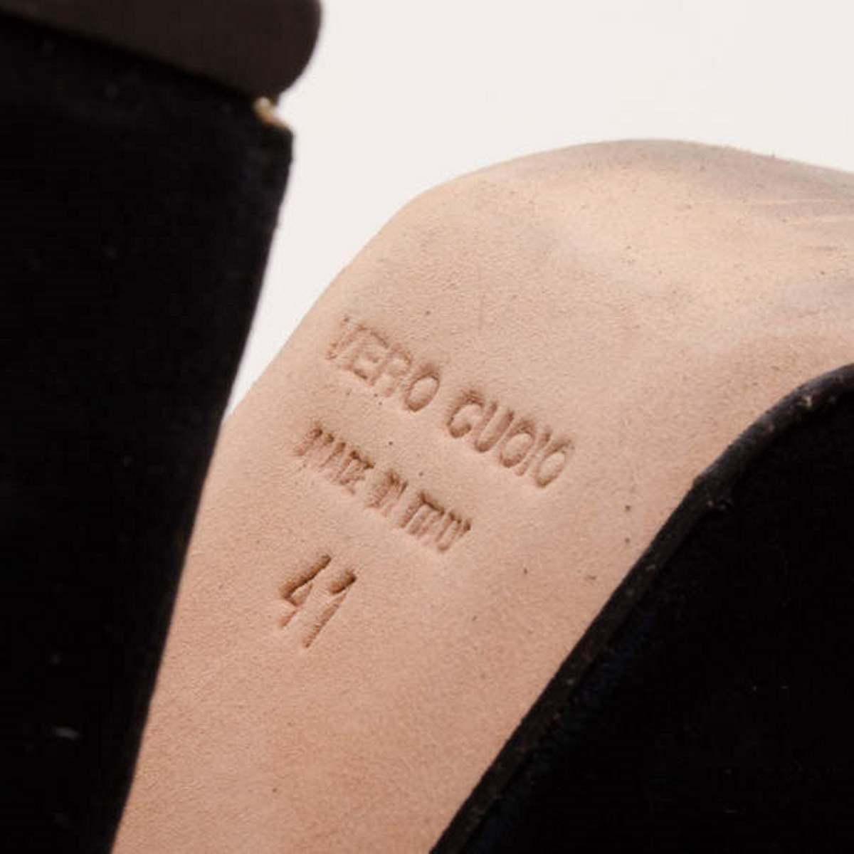 Giuseppe Zanotti Black Suede Platform Sandals Size 41 For Sale 4