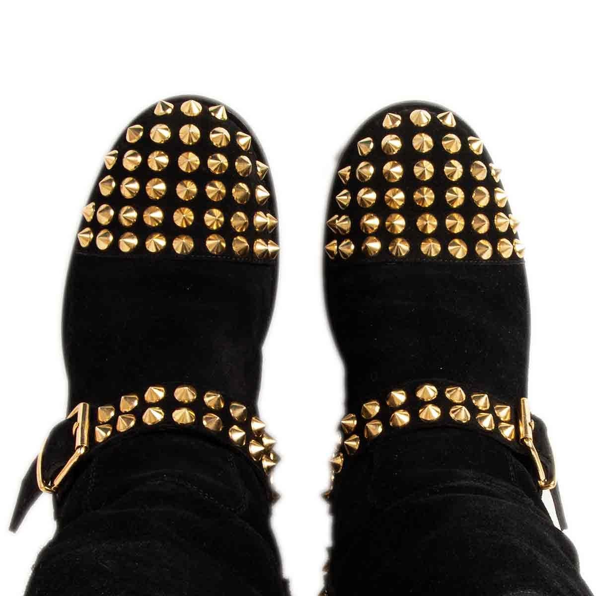 black studded biker boots