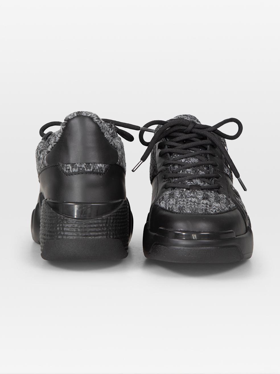Giuseppe Zanotti Scarpe da Ginnastica con Talon in Tweed Nero Taglia IT 38.5 In condizioni Nuovo in vendita a London, GB