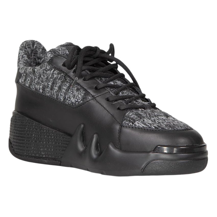 Giuseppe Zanotti Black Tweed Talon Trainers Size IT 38.5