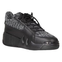 Giuseppe Zanotti Black Tweed Talon Trainers Size IT 38.5