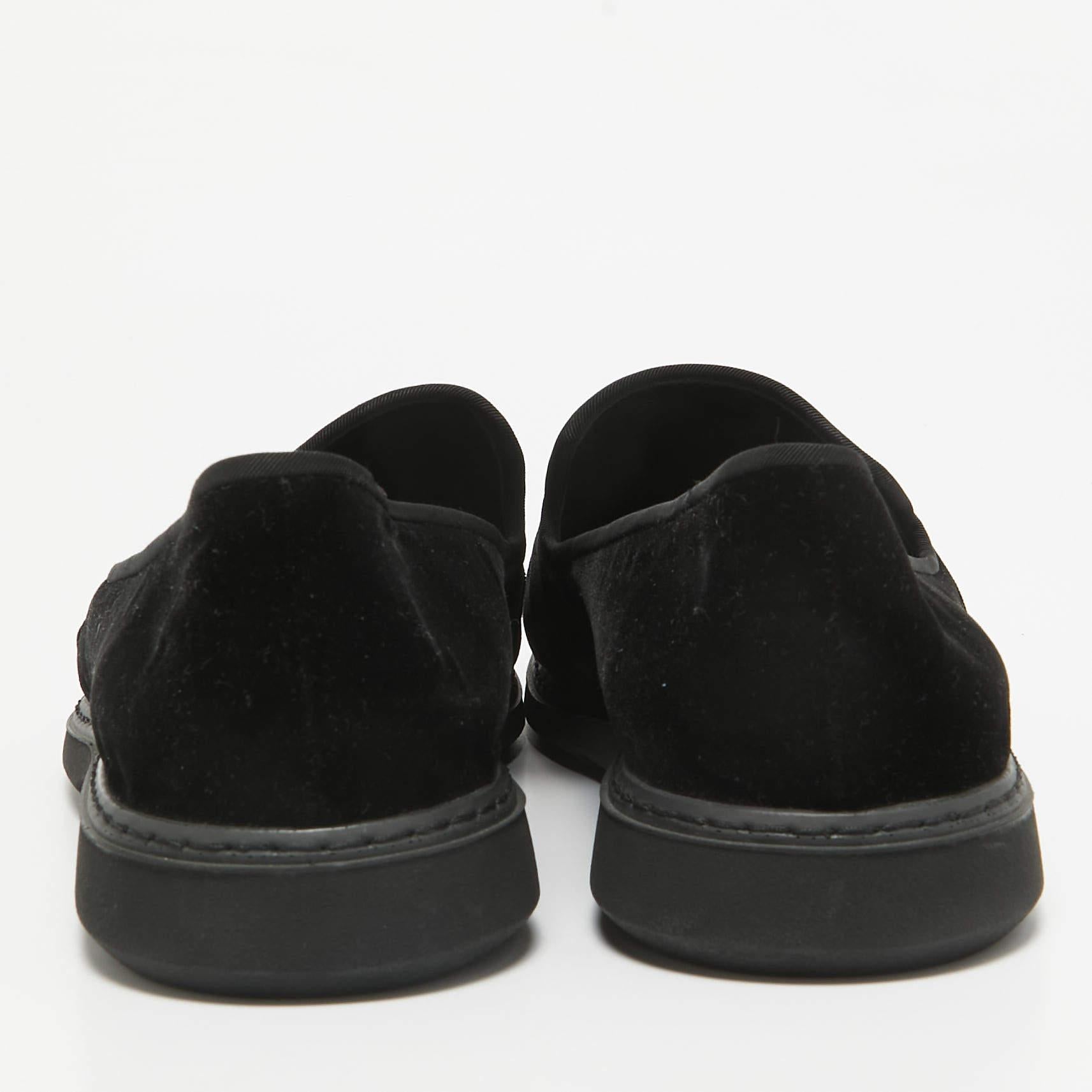 De los hombres Giuseppe Zanotti Zapatillas de fumar de terciopelo negro talla 44