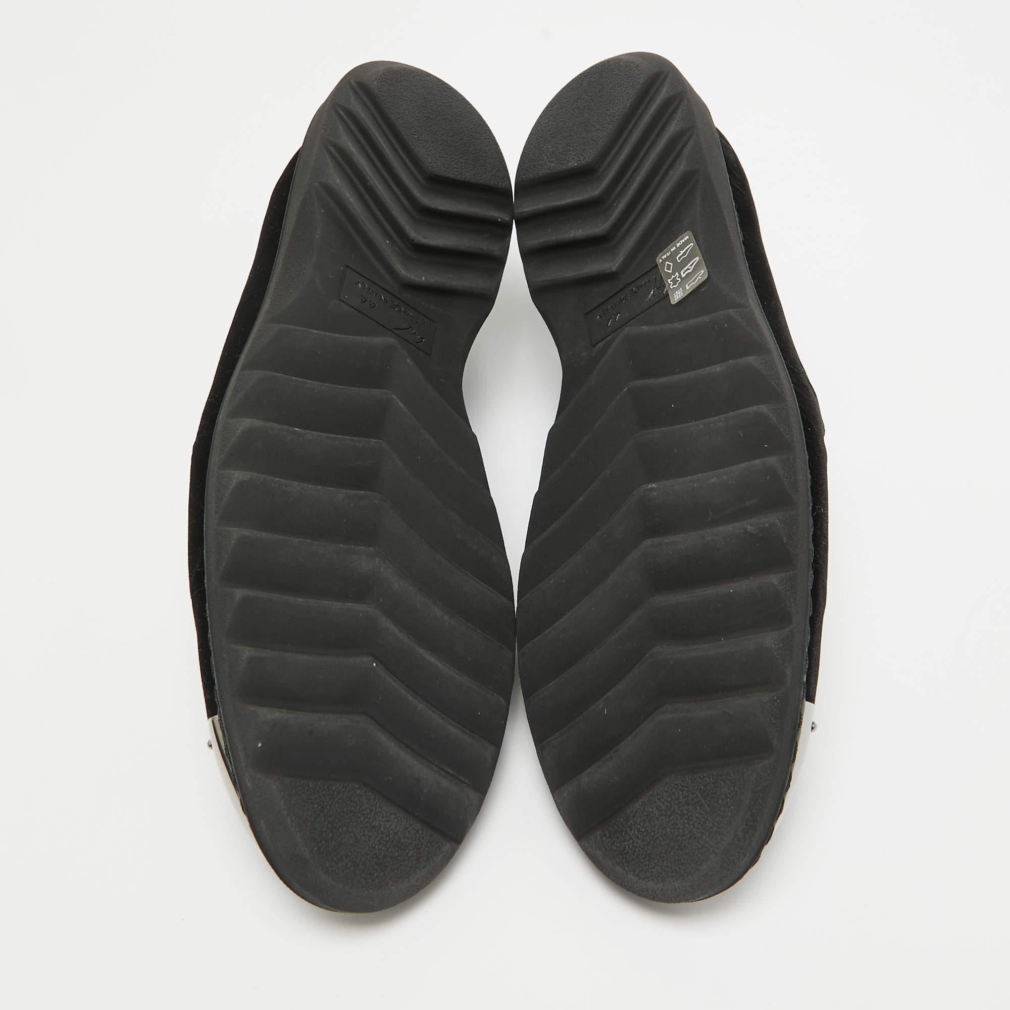 Giuseppe Zanotti Zapatillas de fumar de terciopelo negro talla 44 1