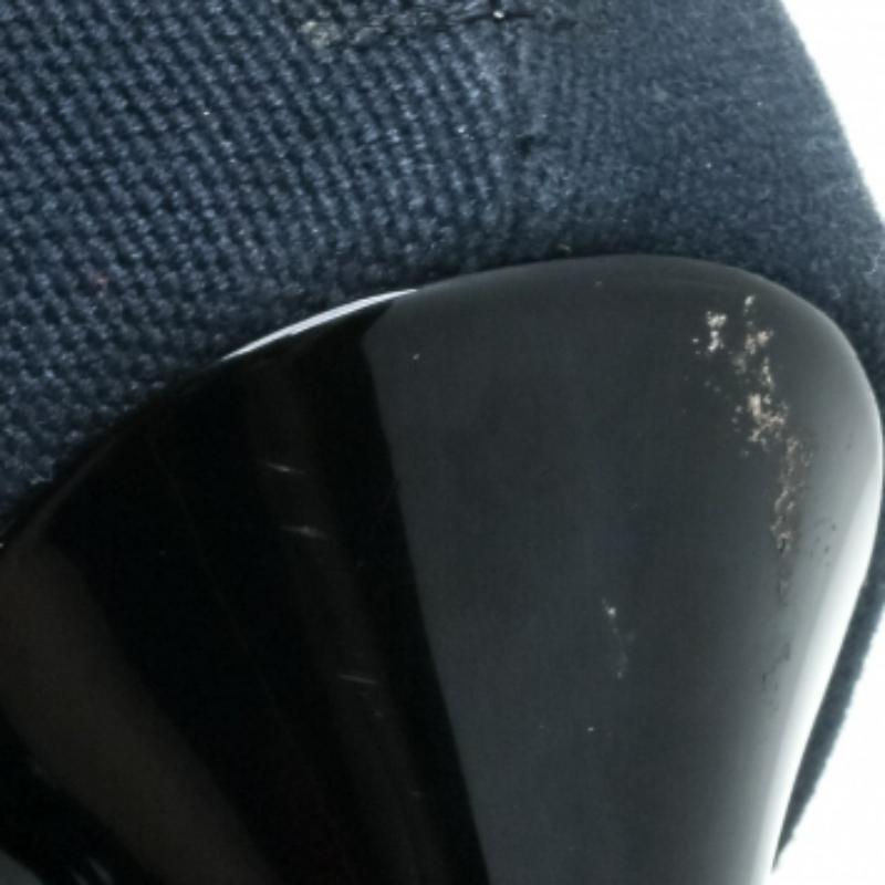Giuseppe Zanotti Sandali con cinturino a T con ritaglio in tela blu Taglia 40 in vendita 1