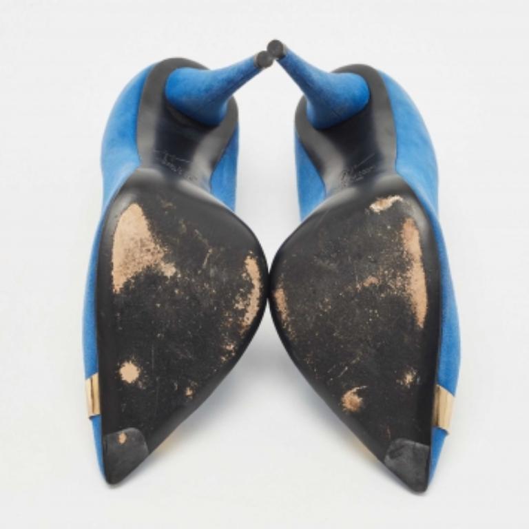 Giuseppe Zanotti Bombas con punta de ante azul talla 37,5 en venta 1