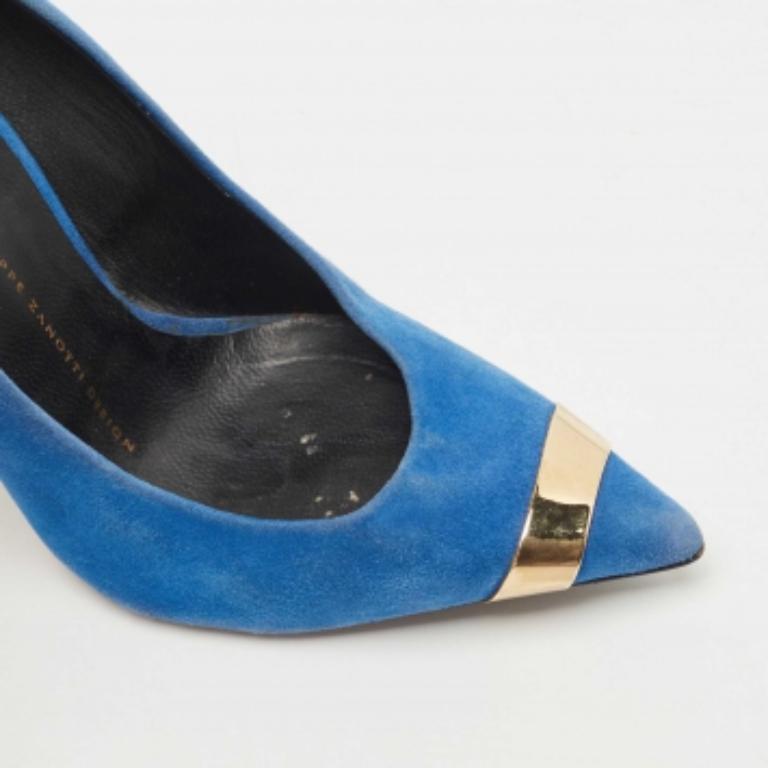 Giuseppe Zanotti Bombas con punta de ante azul talla 37,5 en venta 2