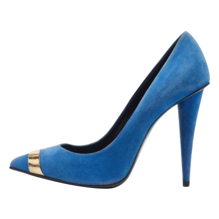 Giuseppe Zanotti Bombas con punta de ante azul talla 37,5