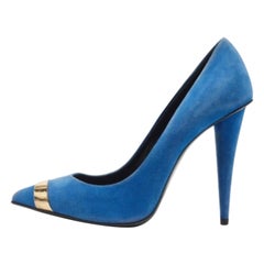 Giuseppe Zanotti Bombas con punta de ante azul talla 37,5