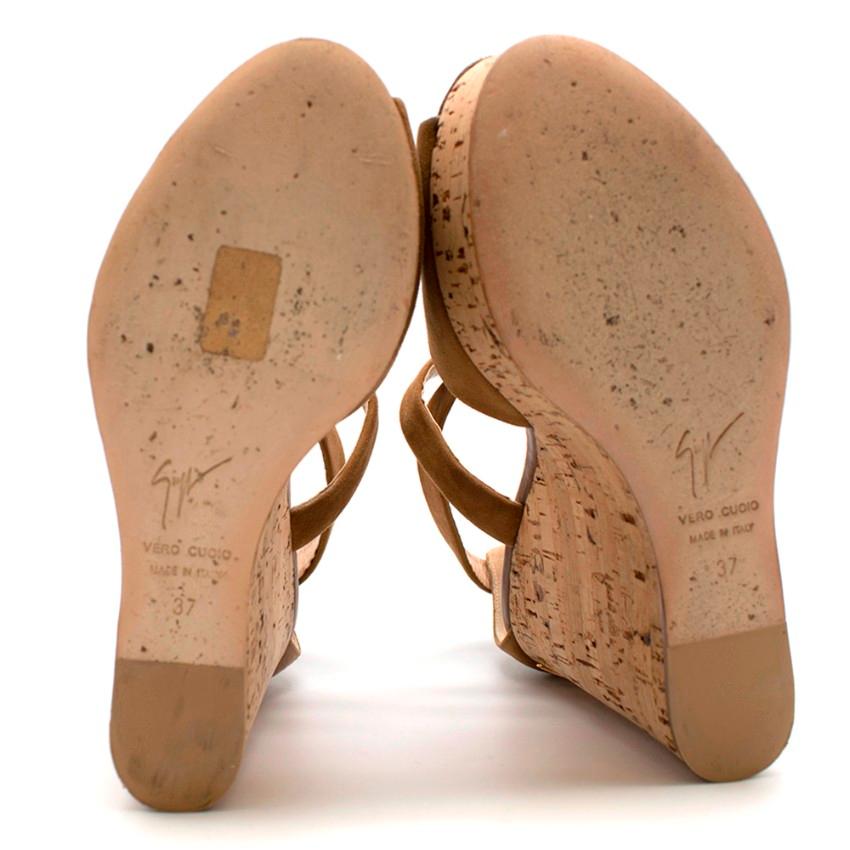 Giuseppe Zanotti Brown Calf Leather Bos Taurus Platform Sandals main image 1