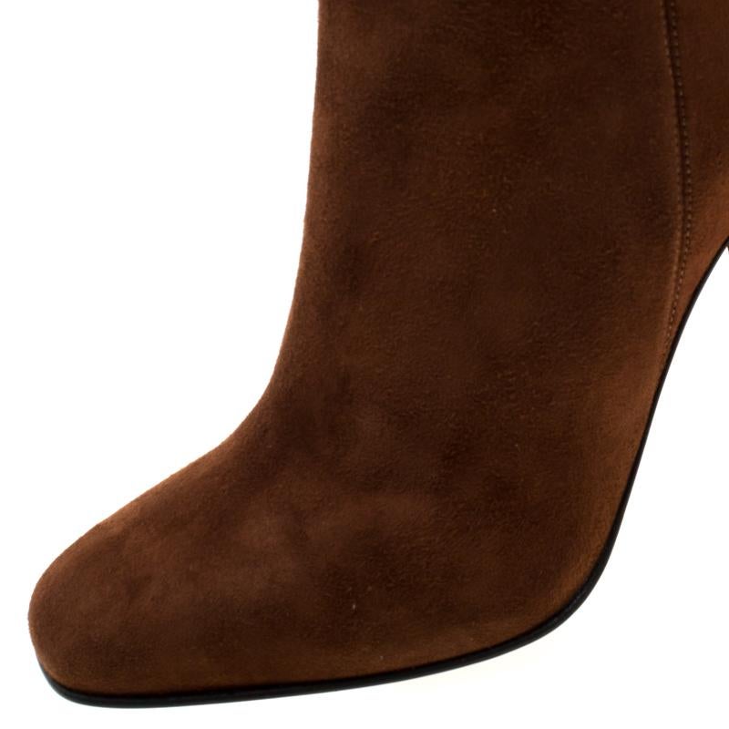 Giuseppe Zanotti Brown Suede Alabama Over The Knee Boots Size 38 1