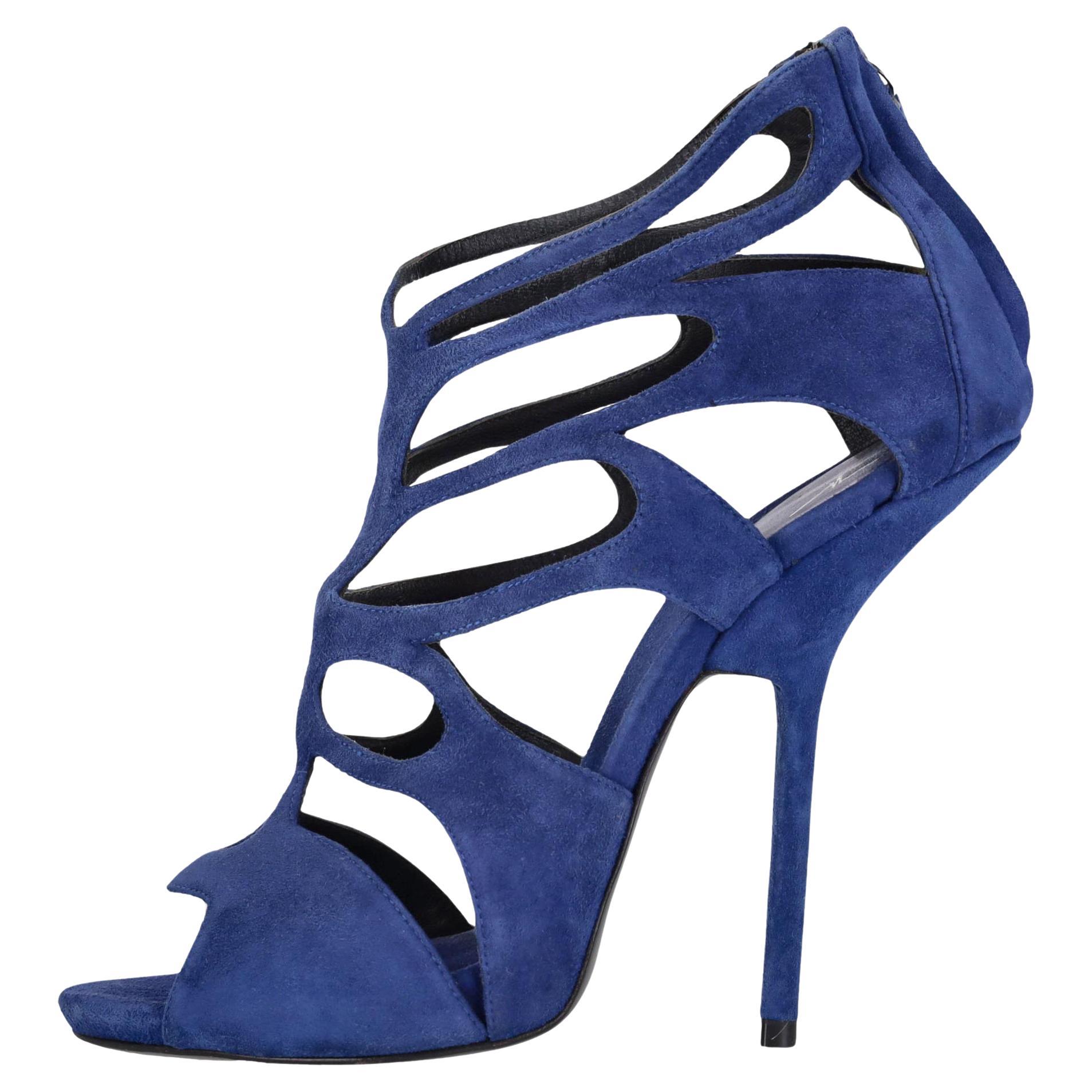 Giuseppe Zanotti Butterfly Cut-Out Suede Sandals