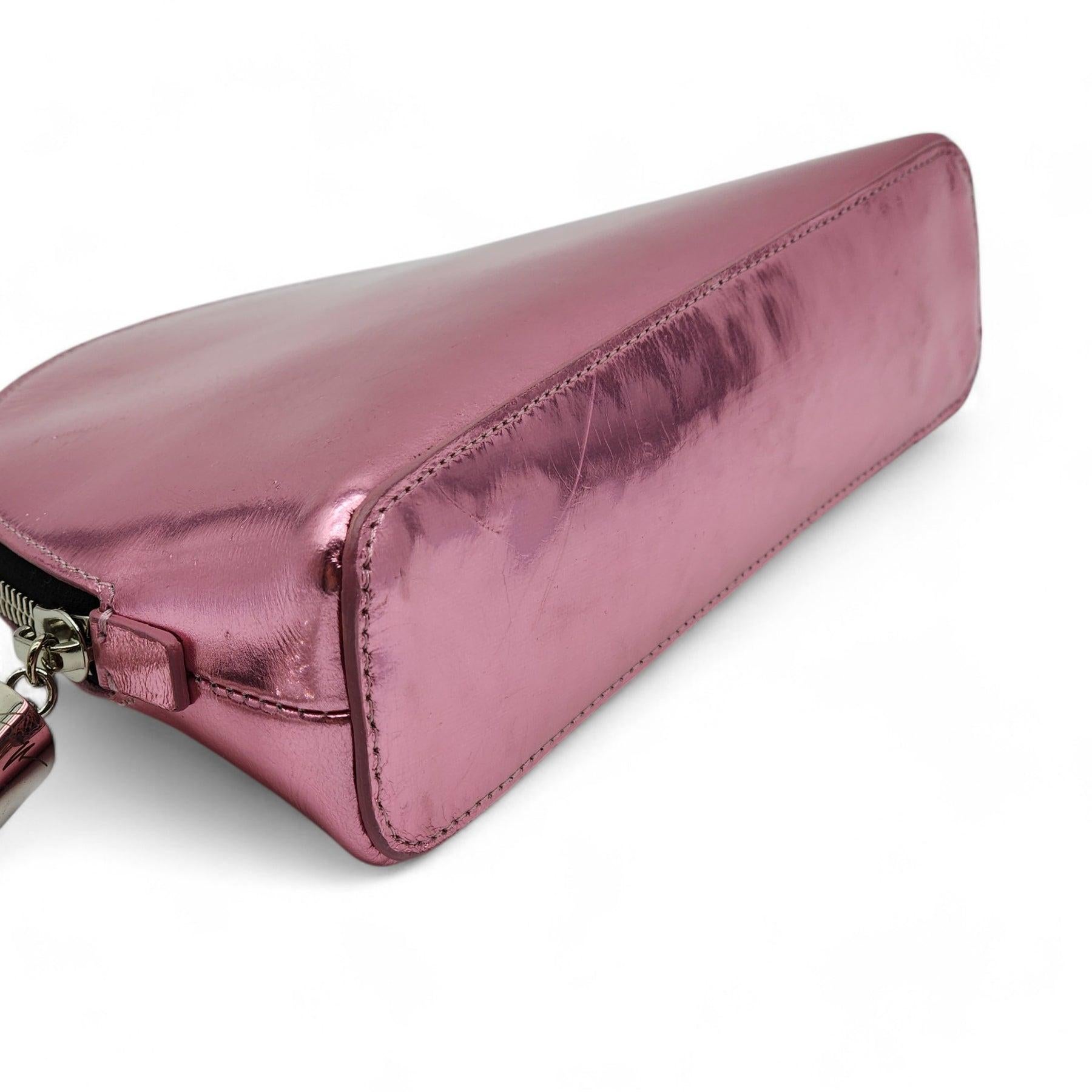 Black Giuseppe Zanotti Clutch Bag Leather in Pink For Sale
