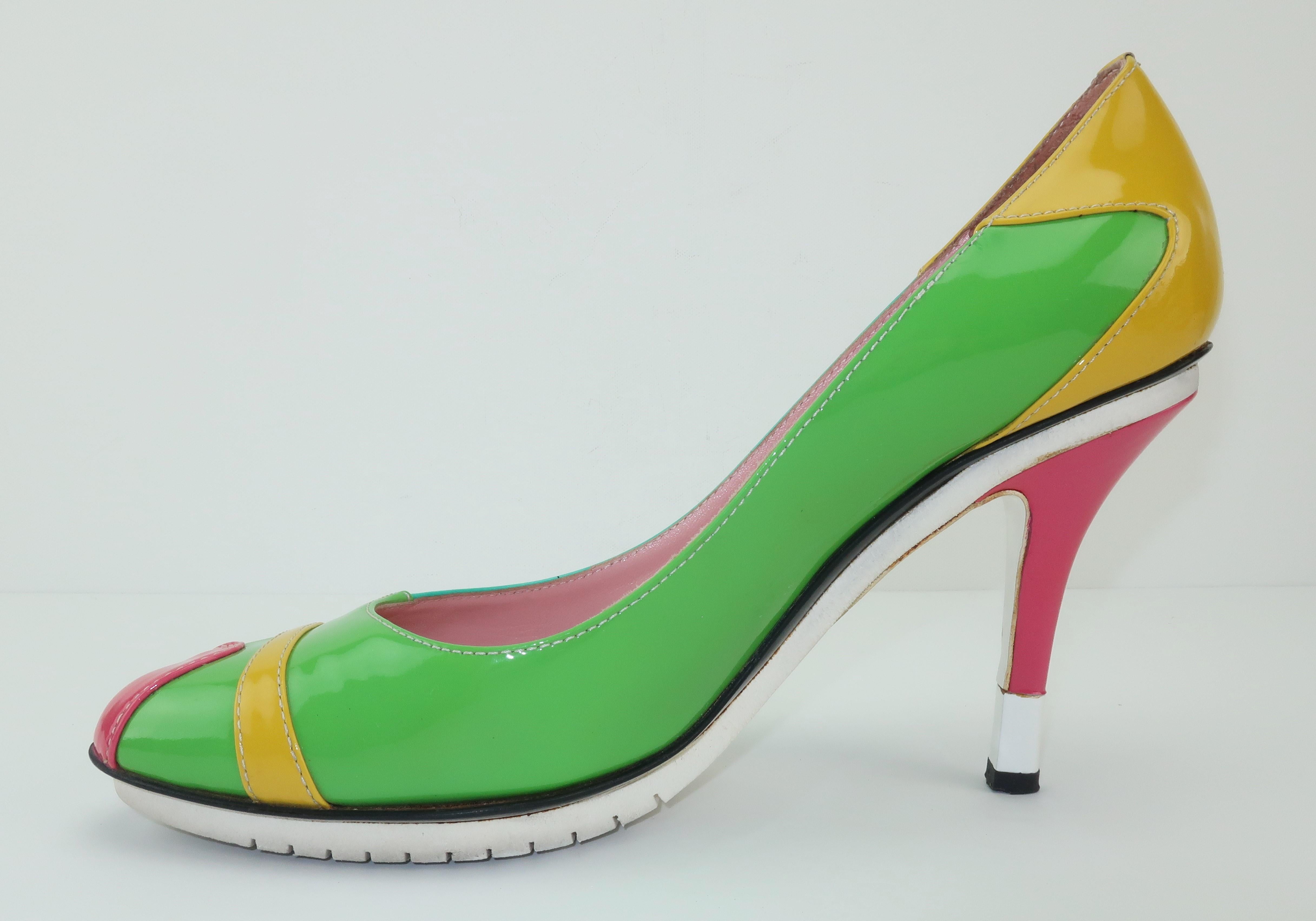 Giuseppe Zanotti Color Block Patent Leather Shoes Sz 37 2