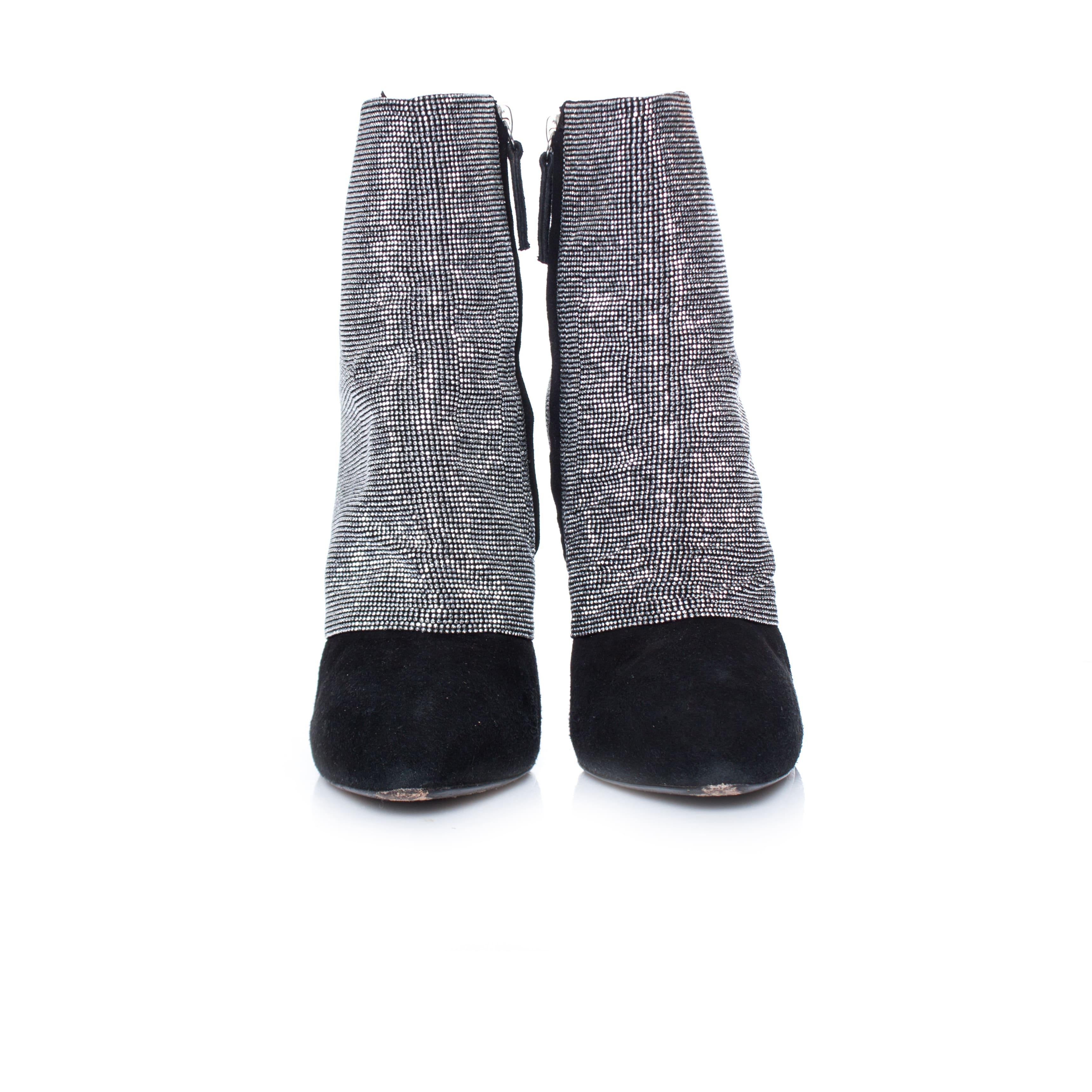 Giuseppe Zanotti, botines de malla de cristal Negro en venta