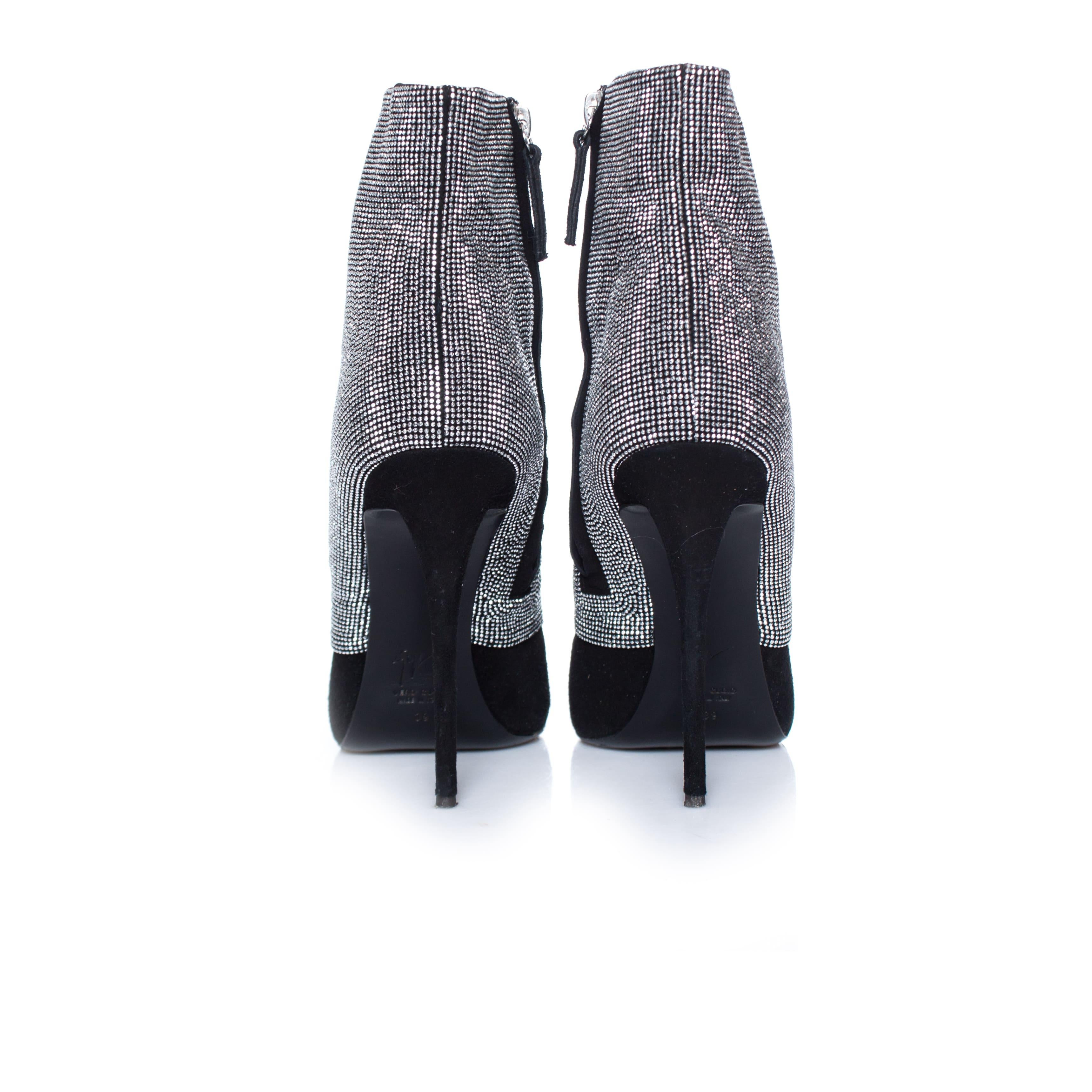 De las mujeres Giuseppe Zanotti, botines de malla de cristal en venta