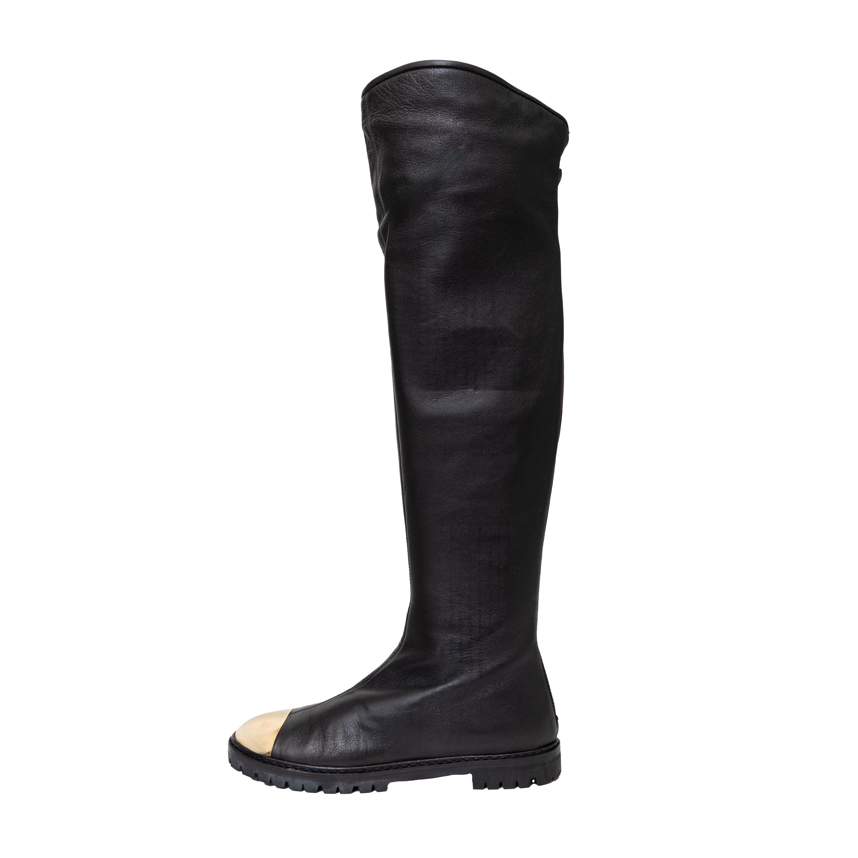 Giuseppe Zanotti Botas de piel con puntera metálica Dalila - Años 10 en venta 1