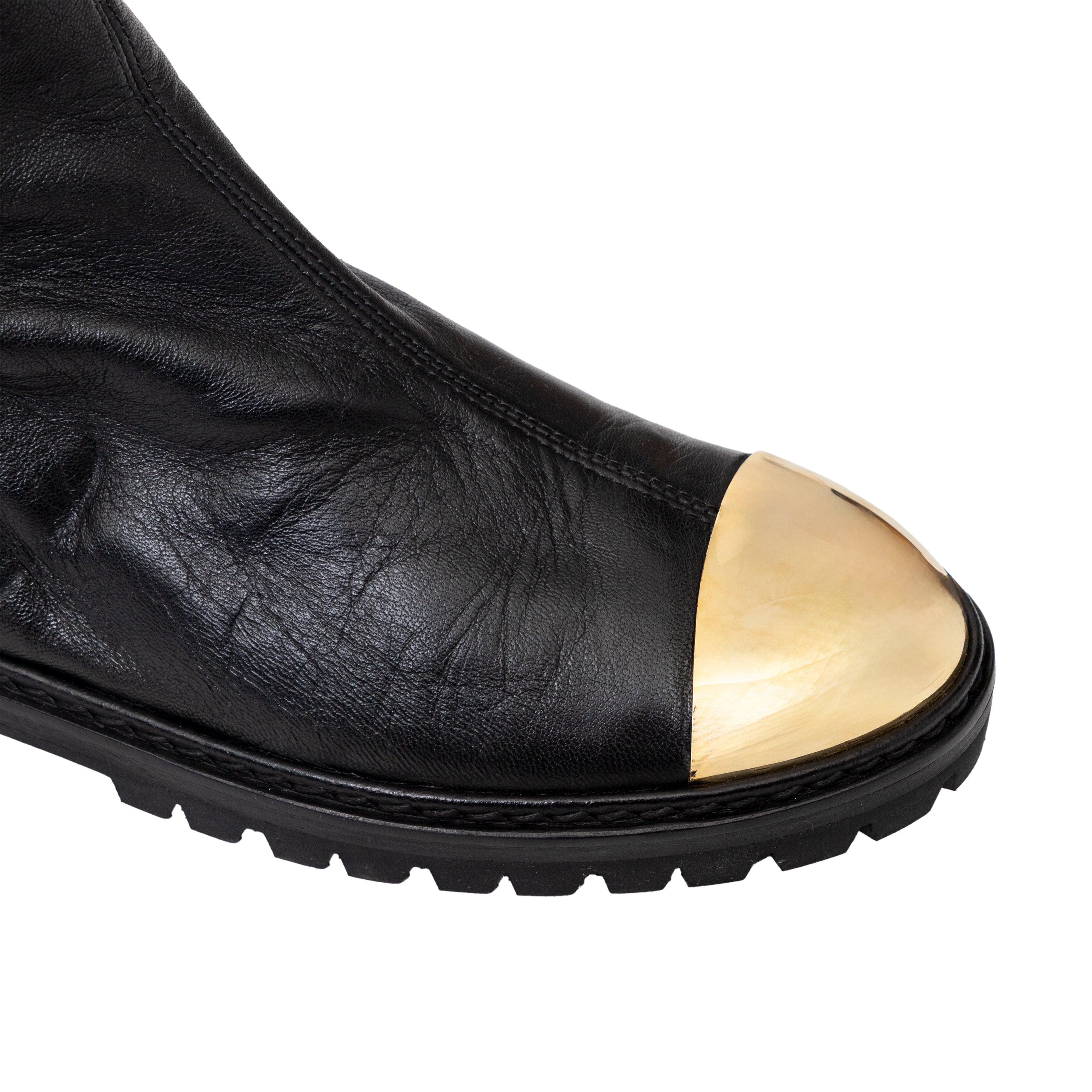 Giuseppe Zanotti Botas de piel con puntera metálica Dalila - Años 10 en venta 2