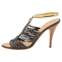 Giuseppe Zanotti Sandales en cuir à lanières marron foncé Taille 38