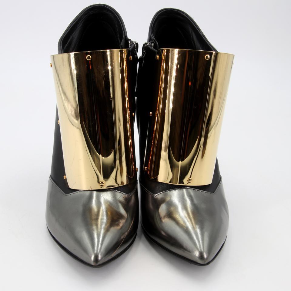 Nero Giuseppe Zanotti Designs Piastra di Metallo Caviglia Schermata Booties 9.5 GZ-S0929P-0321 in vendita