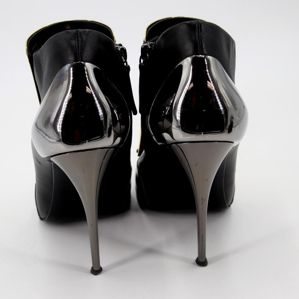 Giuseppe Zanotti Designs Piastra di Metallo Caviglia Schermata Booties 9.5 GZ-S0929P-0321 in vendita 4