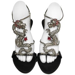 Giuseppe Zanotti Dragon with Rhinestone Sandal Heels