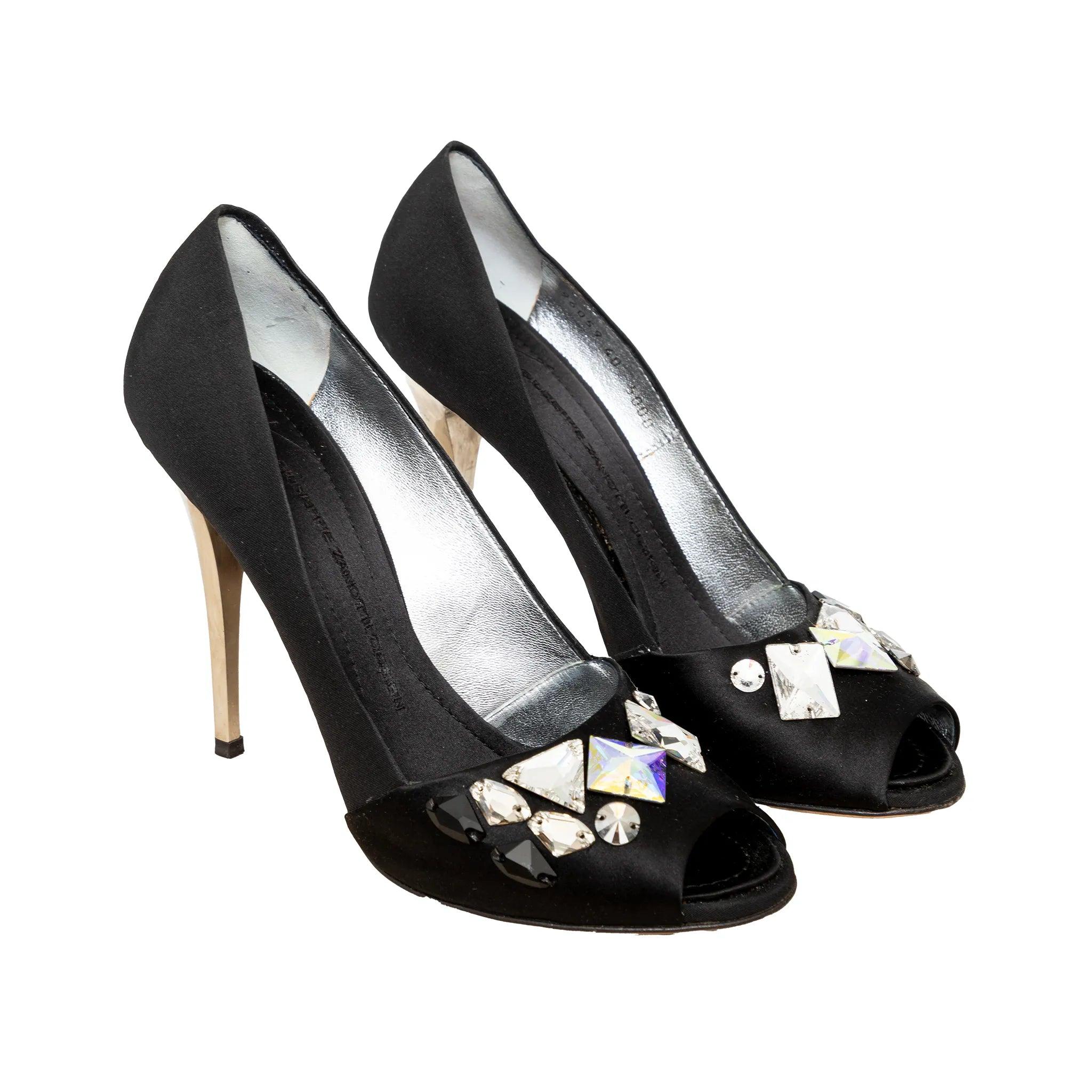 Giuseppe Zanotti Bombas de Satén Embellecedoras - '10s en Bueno estado para la venta en Milano, IT